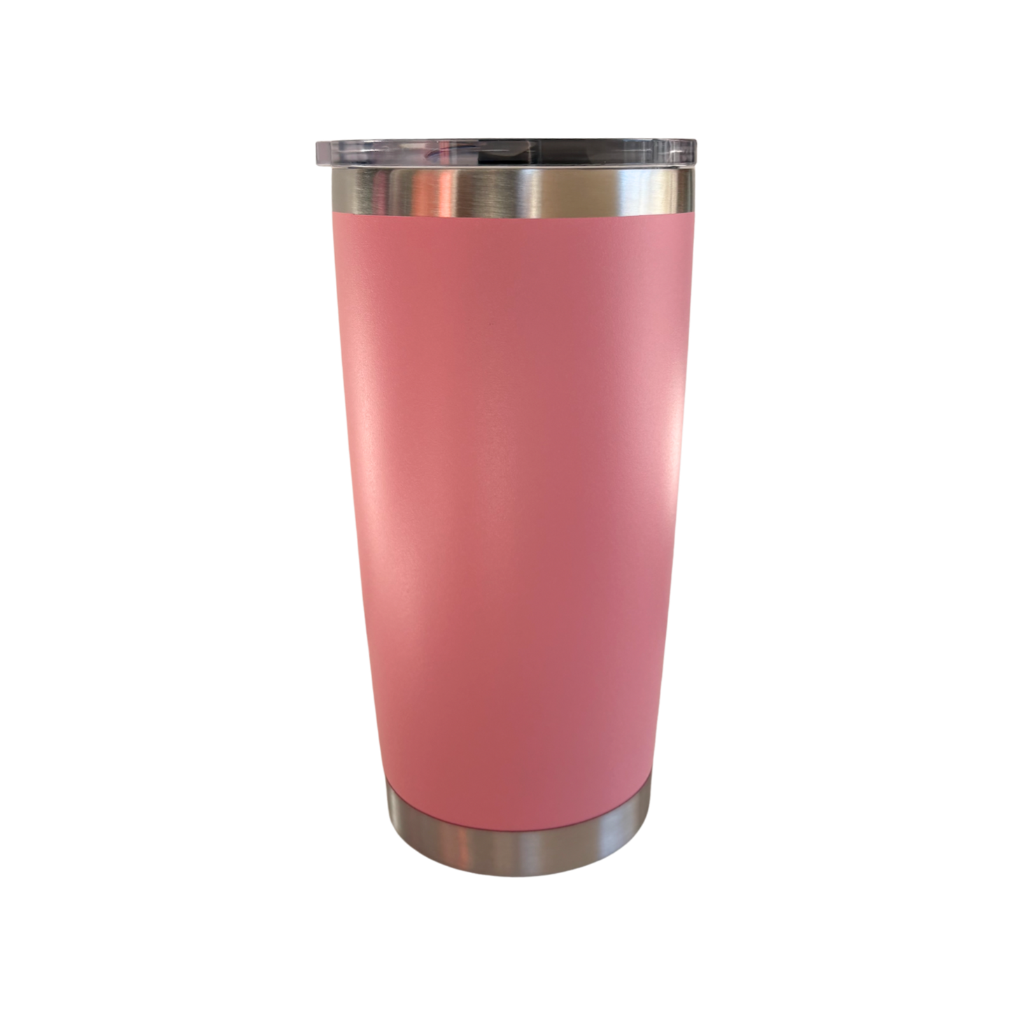 Termo Power 20oz de acero inoxidable color rosa pastel con tapadera de imán y doble pared.