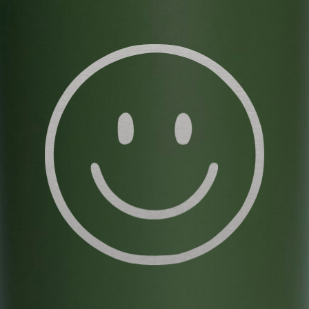 Termo personalizado diseño carita feliz coqueta