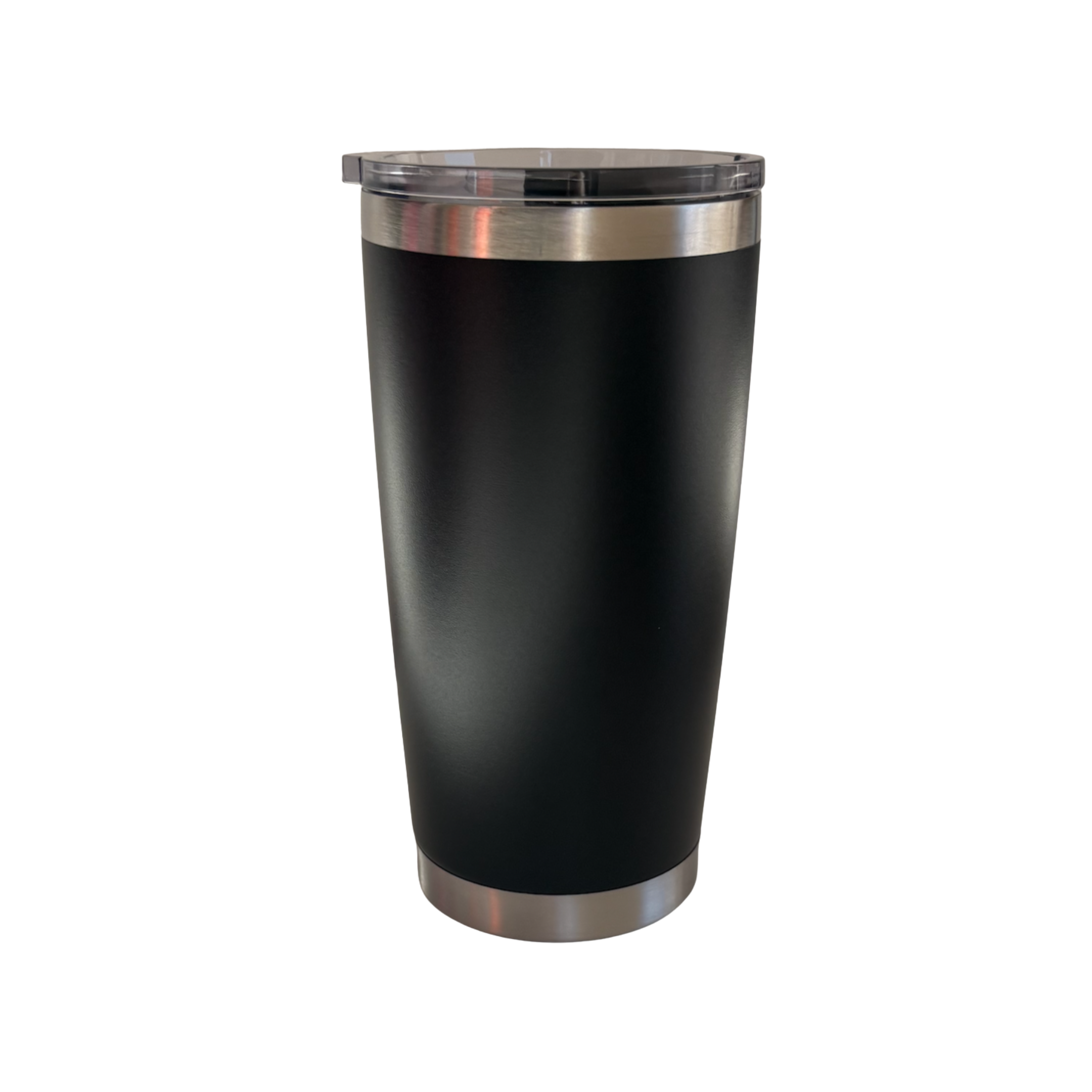 Termo Power 20oz de acero inoxidable color negro con tapadera de imán y doble pared.