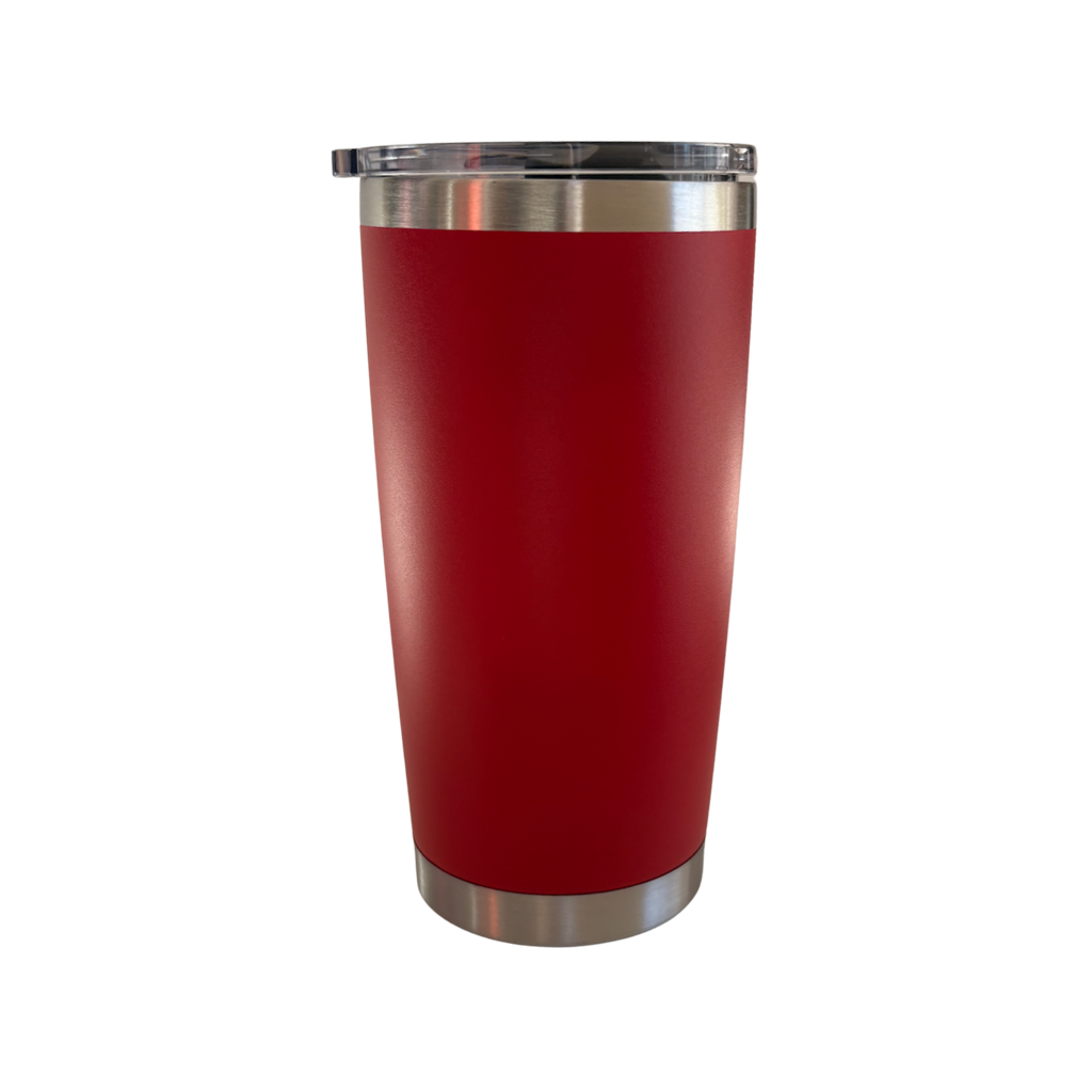 Termo Power 20oz de acero inoxidable color rojo con tapadera de imán y doble pared.