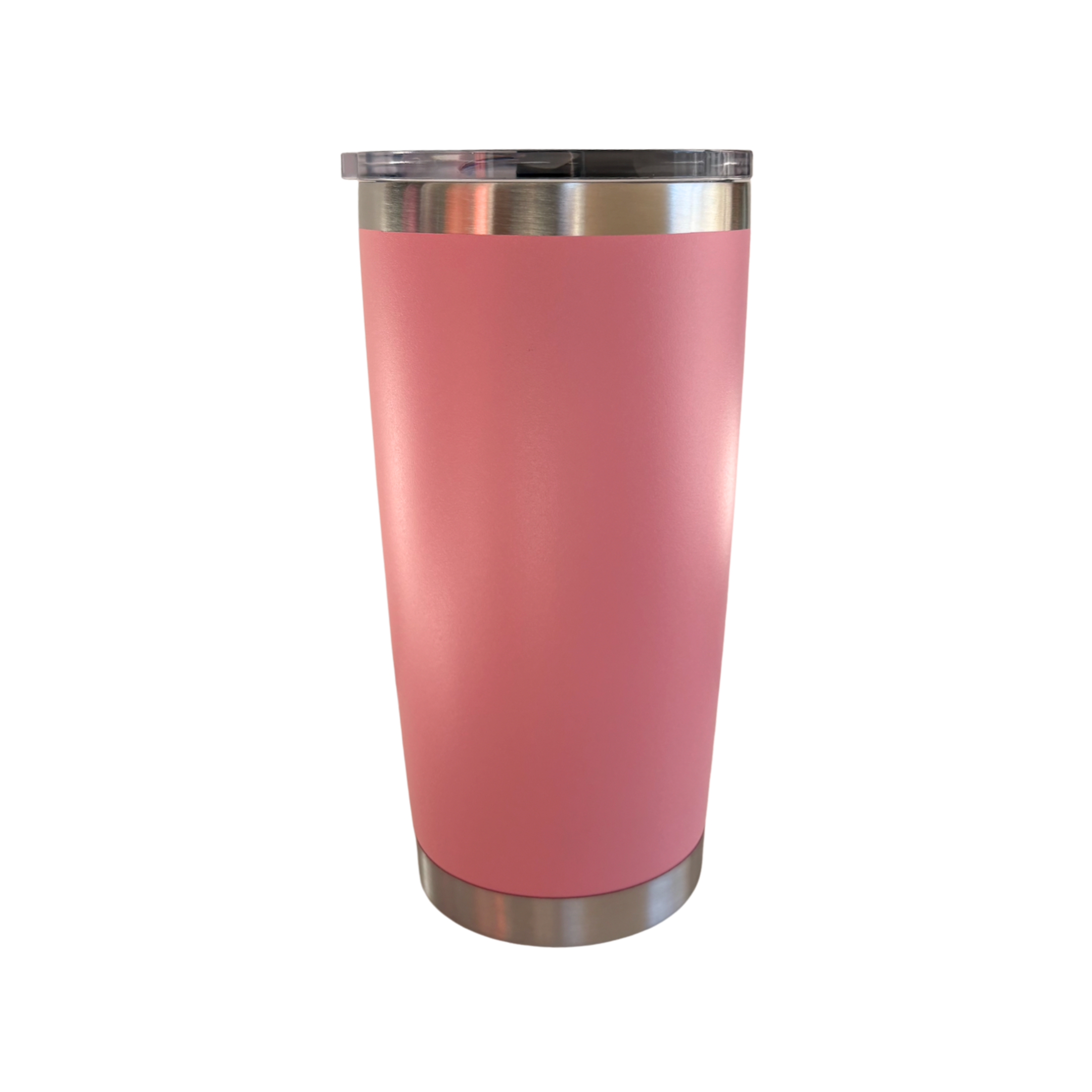 Termo Power 20oz de acero inoxidable color rosa pastel con tapadera de imán y doble pared.